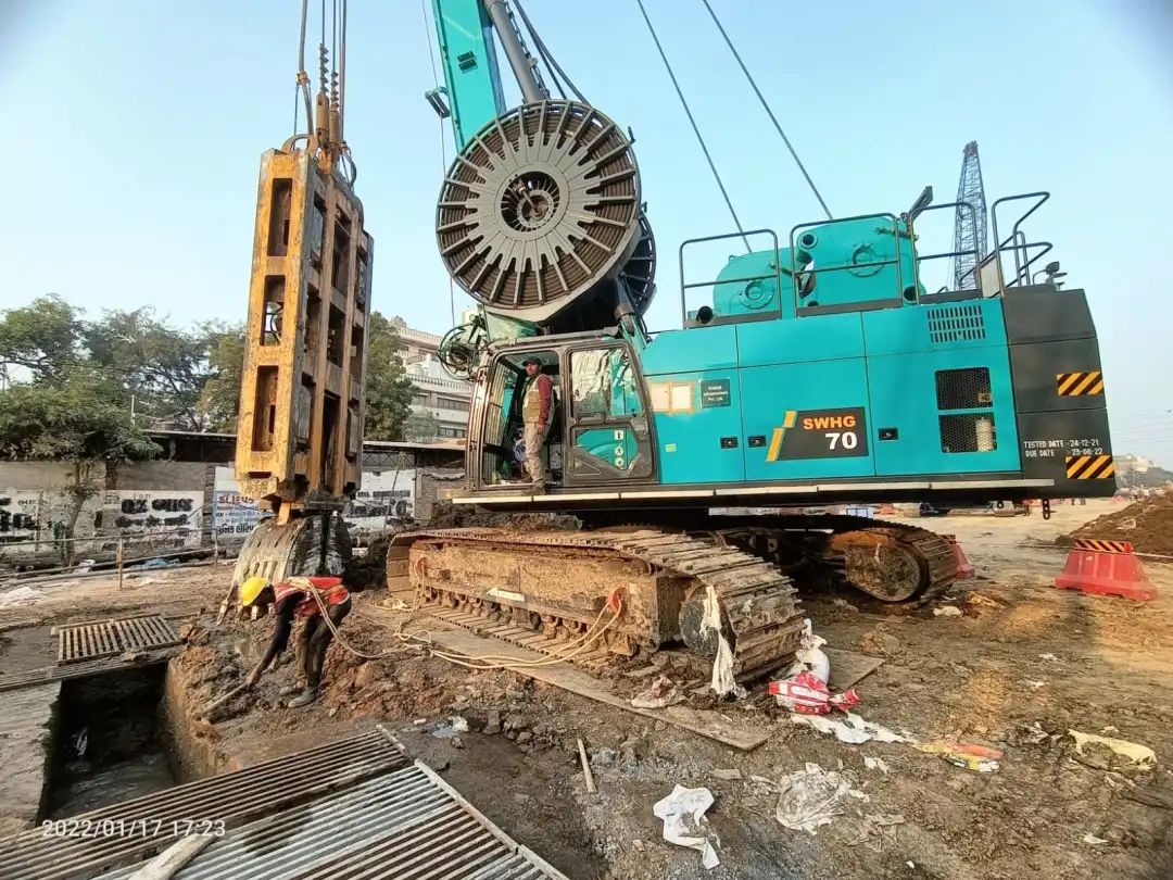 谢谢信!糖果派对官网智能SWHG70液压抓斗助力外洋基础施工获一定